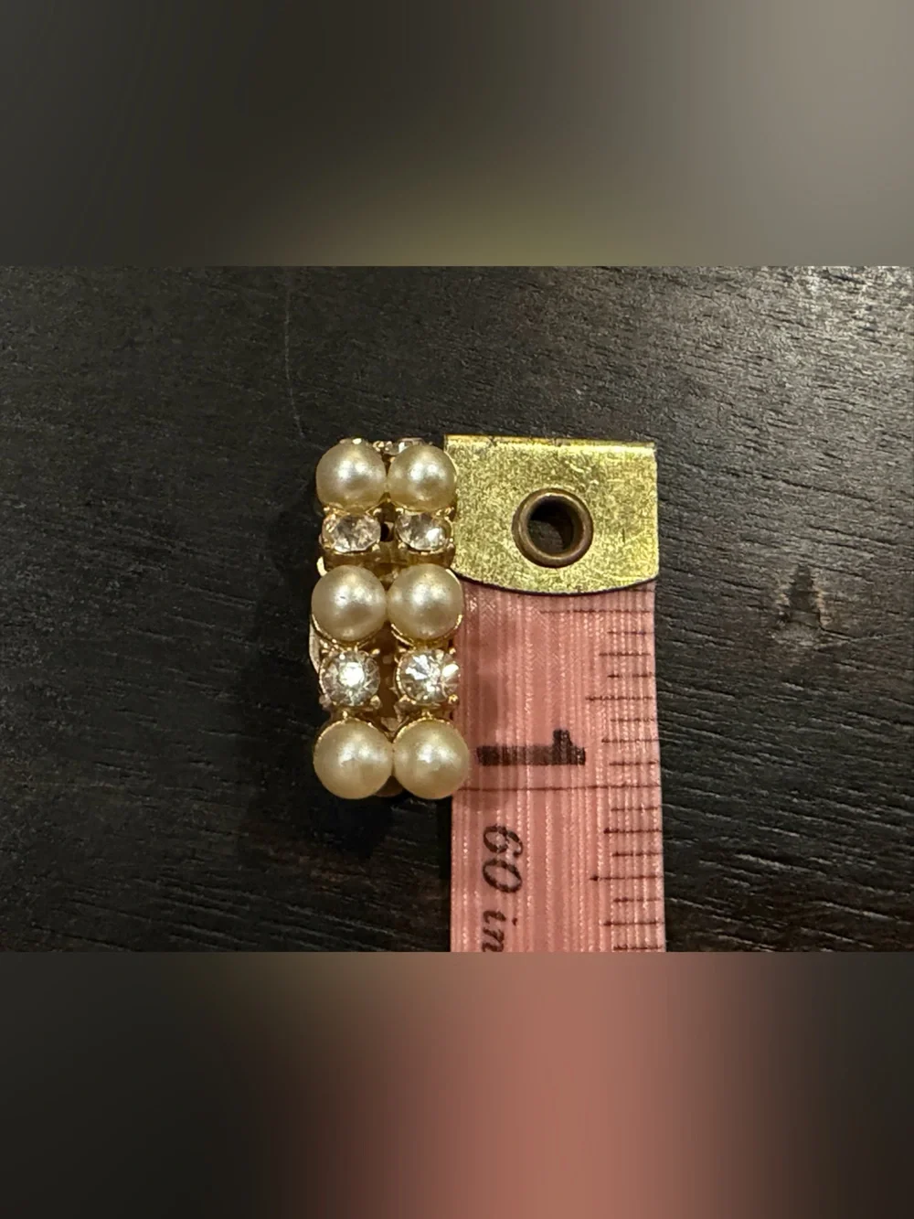 Amerique gold pearl clip on earrings